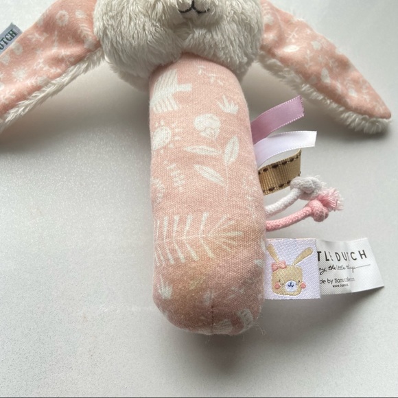 Little Dutch Pink Rabbit Rattle Toy - Picture 8 of 8
